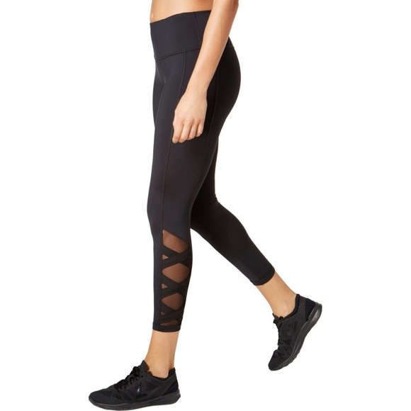 Ideology Knee Length Legging Pant Black NWT